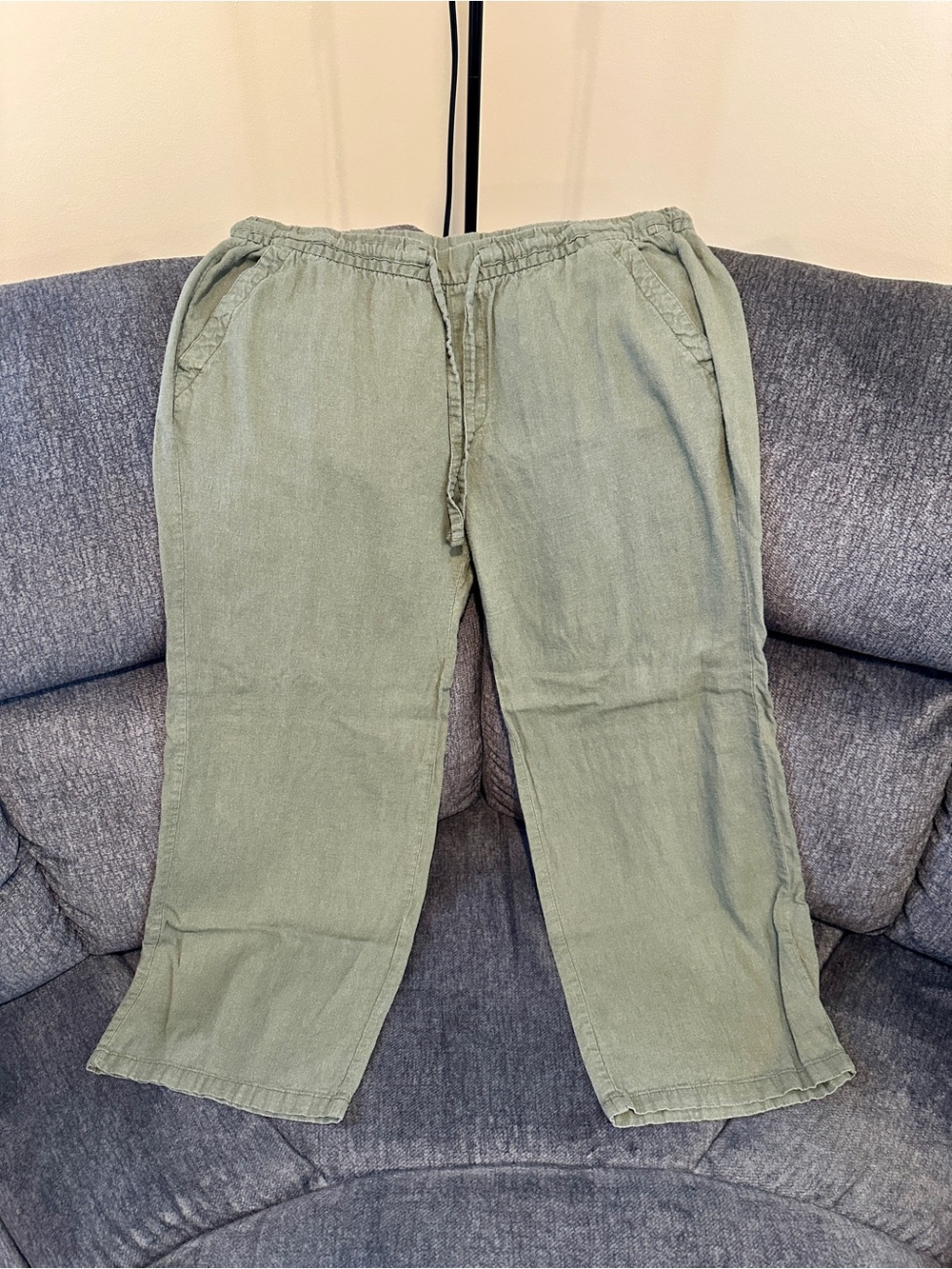 Old Navy Army Green Linen Pants